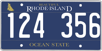 RI license plate 124356