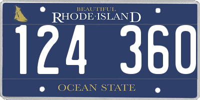 RI license plate 124360
