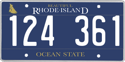 RI license plate 124361