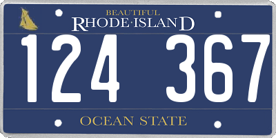 RI license plate 124367
