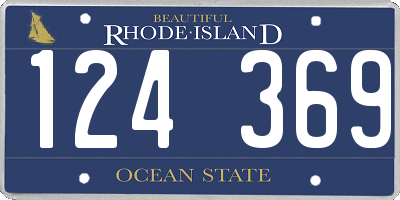 RI license plate 124369
