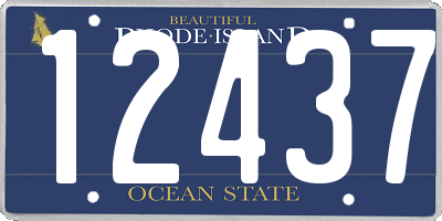 RI license plate 12437