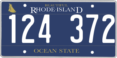RI license plate 124372