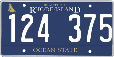 RI license plate 124375