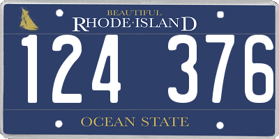 RI license plate 124376