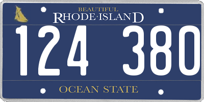 RI license plate 124380