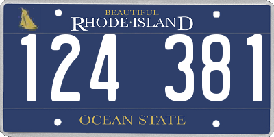 RI license plate 124381