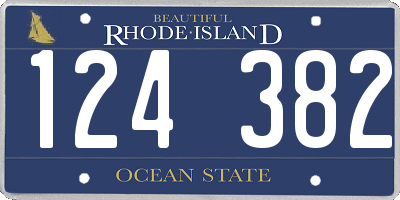 RI license plate 124382