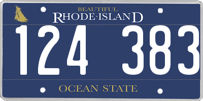 RI license plate 124383
