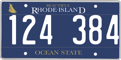 RI license plate 124384