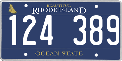 RI license plate 124389