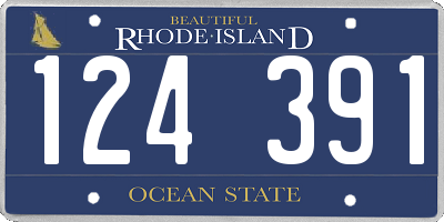 RI license plate 124391