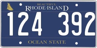 RI license plate 124392
