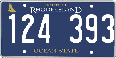 RI license plate 124393