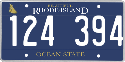 RI license plate 124394