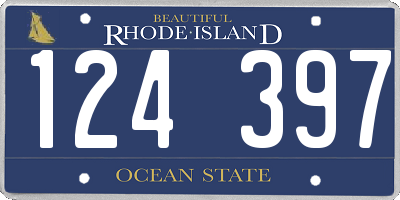 RI license plate 124397