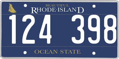 RI license plate 124398