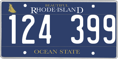 RI license plate 124399