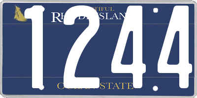RI license plate 1244