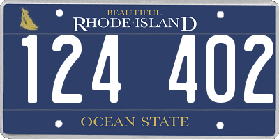 RI license plate 124402