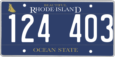RI license plate 124403