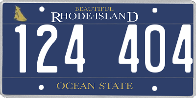 RI license plate 124404