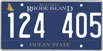 RI license plate 124405