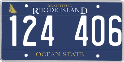 RI license plate 124406