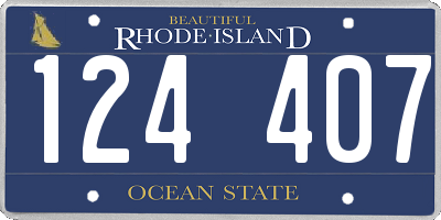 RI license plate 124407