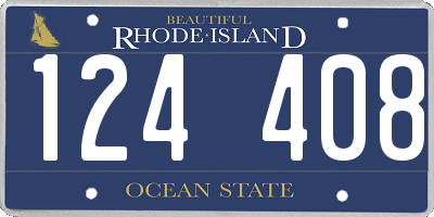 RI license plate 124408