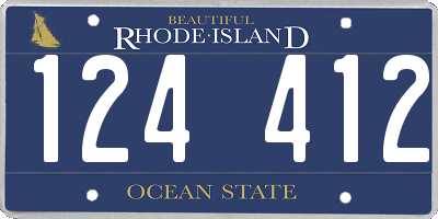 RI license plate 124412