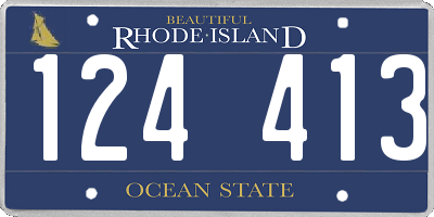 RI license plate 124413