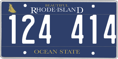RI license plate 124414