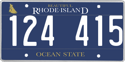 RI license plate 124415