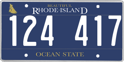 RI license plate 124417