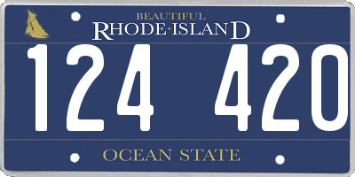 RI license plate 124420