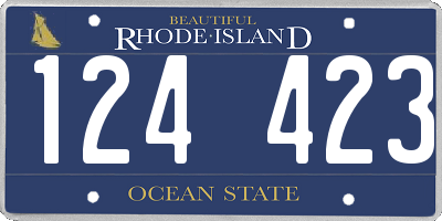 RI license plate 124423
