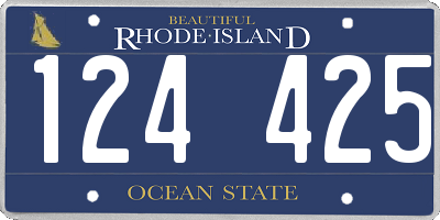 RI license plate 124425