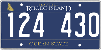 RI license plate 124430