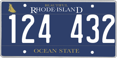 RI license plate 124432