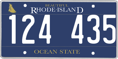 RI license plate 124435
