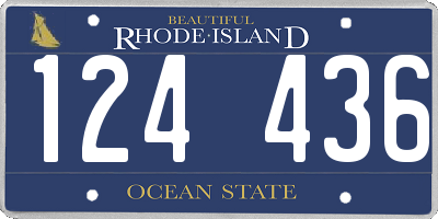 RI license plate 124436