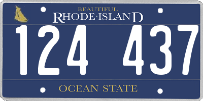 RI license plate 124437