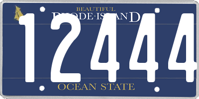 RI license plate 12444