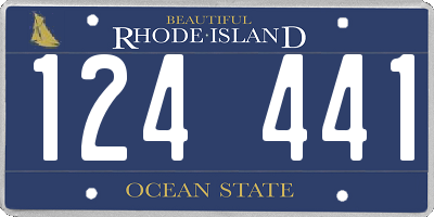 RI license plate 124441