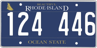 RI license plate 124446