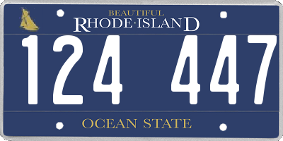 RI license plate 124447