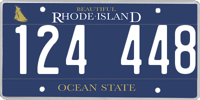 RI license plate 124448