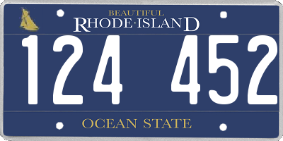 RI license plate 124452