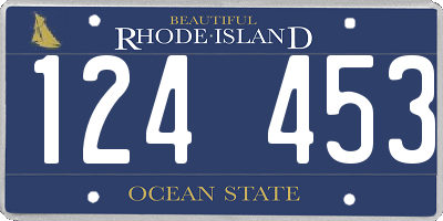 RI license plate 124453